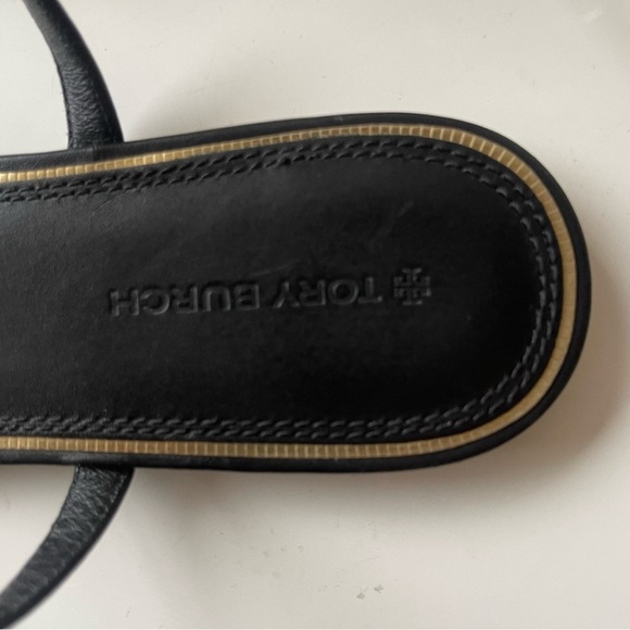 TORY BURCH Emmy  Flat Sandal black size 8 - Picture 6 of 7